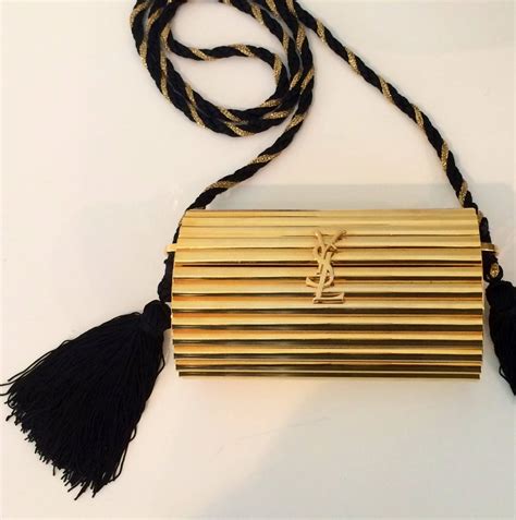 ysl gold tassel clutch bag|ysl clutch and evening.